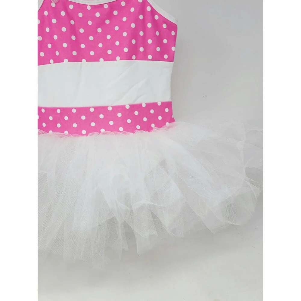 Duck Crossing Girls Ballet Skirted Tank Tutu Leotard Dress 1pc Bling Bows Tulle